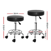 Bardon PU Leather Gas-Lift Swivel Bar Stool – Black