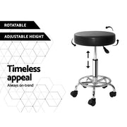Bardon PU Leather Gas-Lift Swivel Bar Stool – Black