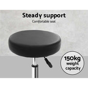 Bardon PU Leather Gas-Lift Swivel Bar Stool – Black