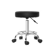 Bardon PU Leather Gas-Lift Swivel Bar Stool Set of 2 – Black