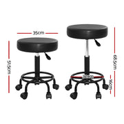 Bailey PU Leather Gas-Lift Swivel Bar Stool – Black