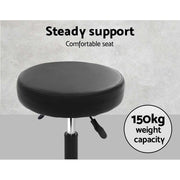 Bailey PU Leather Gas-Lift Swivel Bar Stool – Black