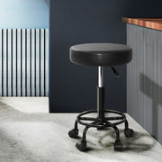 Bailey PU Leather Gas-Lift Swivel Bar Stool – Black