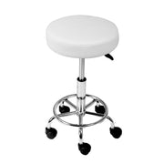 Bardon PU Leather Gas-Lift Swivel Bar Stool Set of 2 – White