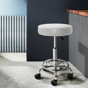Bardon PU Leather Gas-Lift Swivel Bar Stool Set of 2 – White