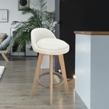 Milano Decor Phoenix Barstool Cream Chairs Kitchen Dining Chair Bar Stool - One Pack - Cream