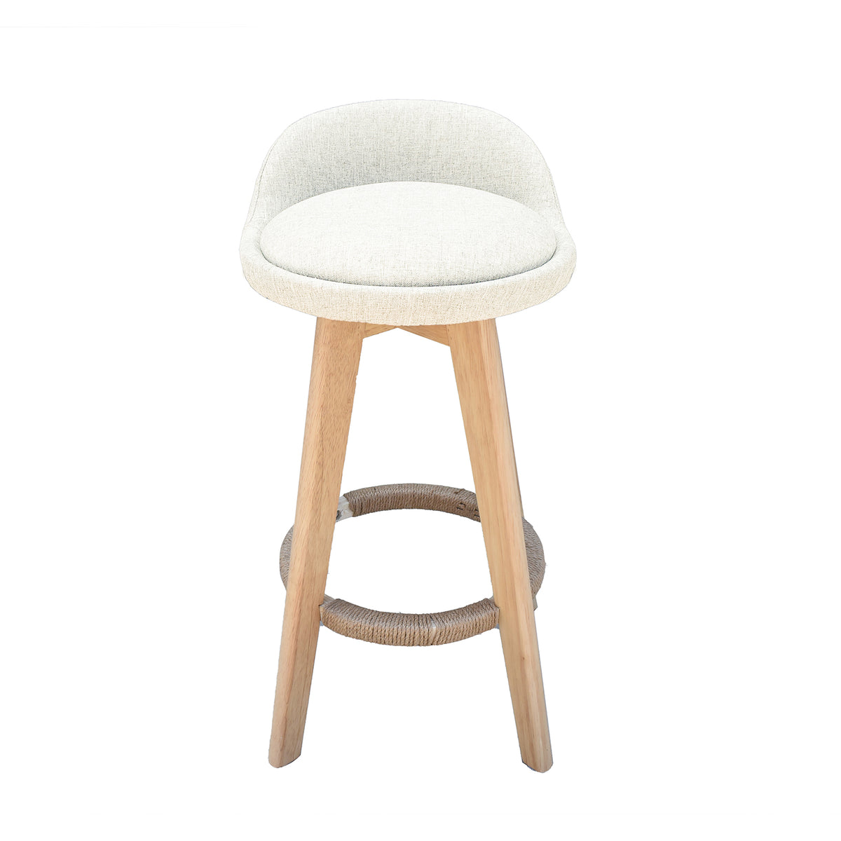 Phoenix Fabric Swivel Bar Stool – Cream