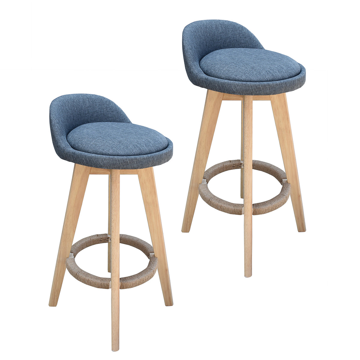 Phoenix Fabric Swivel Bar Stool – Grey
