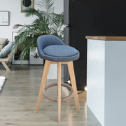 Phoenix Fabric Swivel Bar Stool – Grey