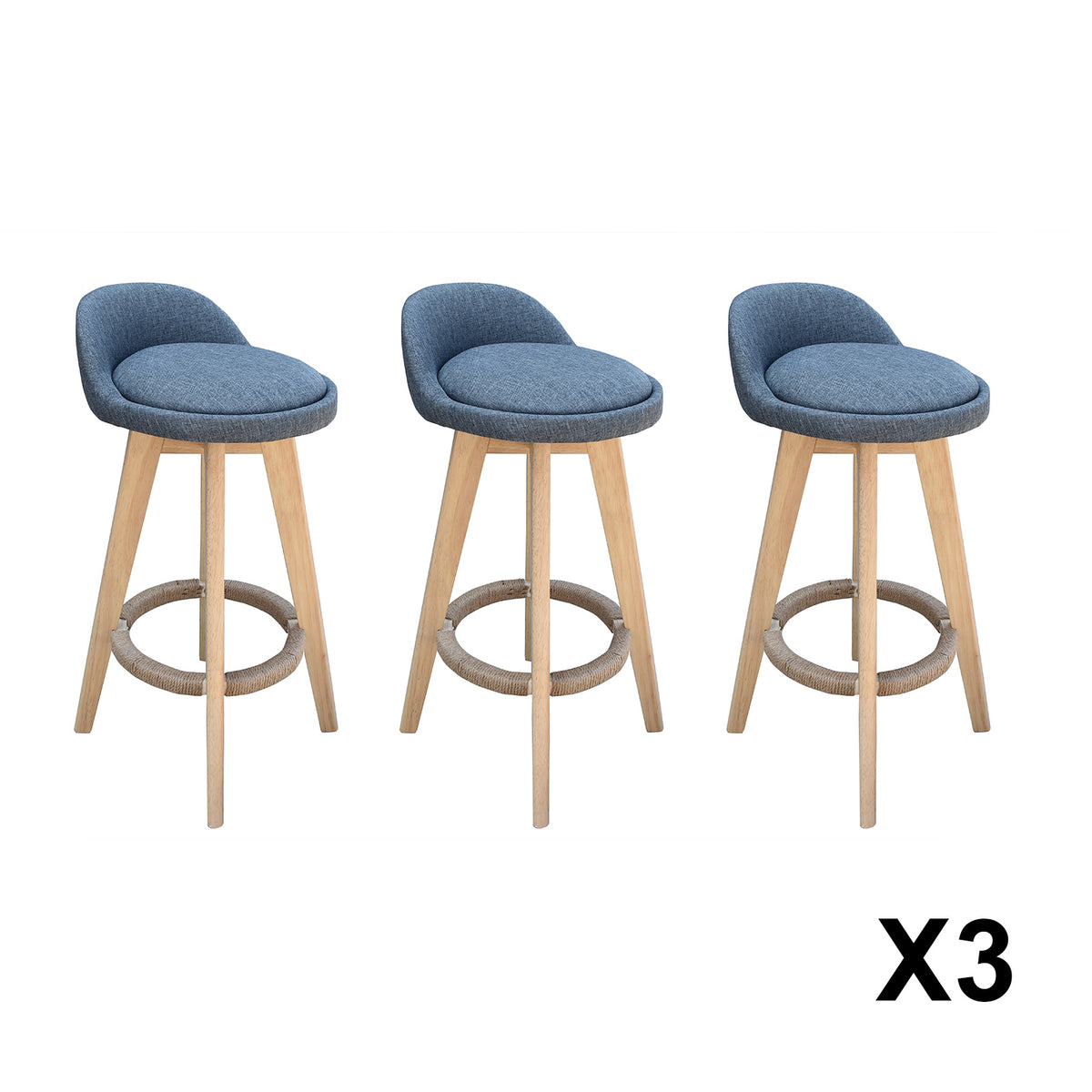 Phoenix Fabric Swivel Bar Stool – Grey