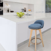 Phoenix Fabric Swivel Bar Stool – Grey