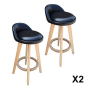 Phoenix Fabric Swivel Bar Stool – Black