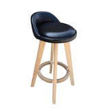 Milano Decor Phoenix Barstool Black Chairs Kitchen Dining Chair Bar Stool - Two Pack - Black