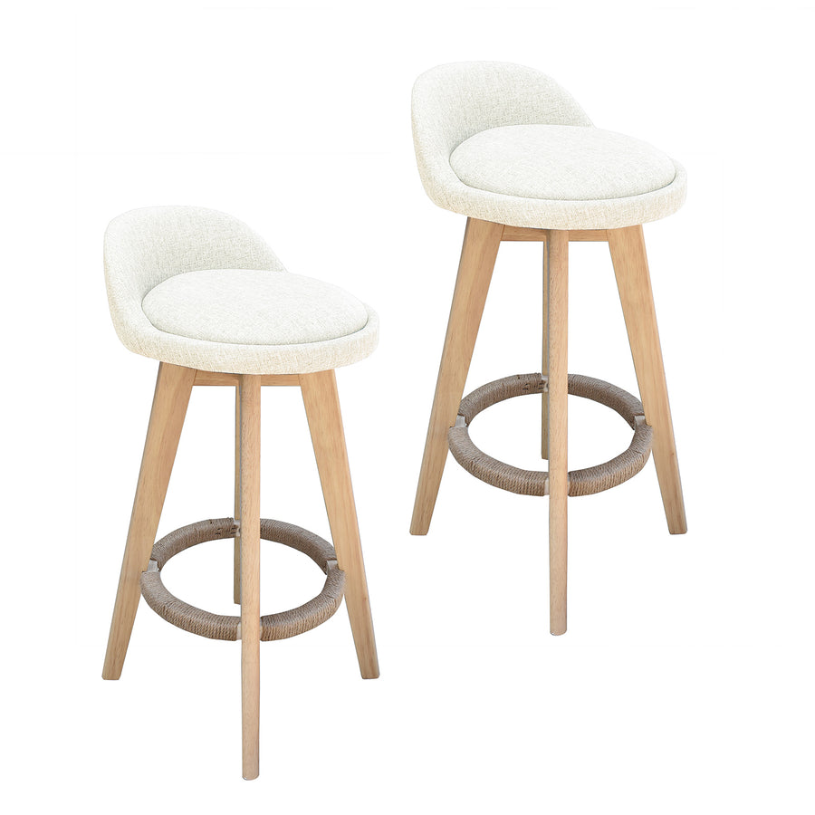 Phoenix Fabric Swivel Bar Stool – Cream
