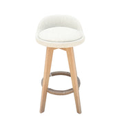Phoenix Fabric Swivel Bar Stool – Cream