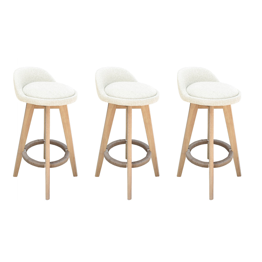 Phoenix Fabric Swivel Bar Stool – Cream