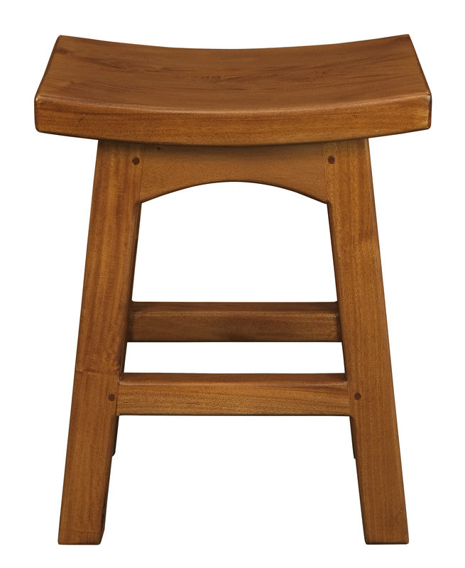 Tokyo Wooden Bar Stool – Light Pecan, 48 cm High