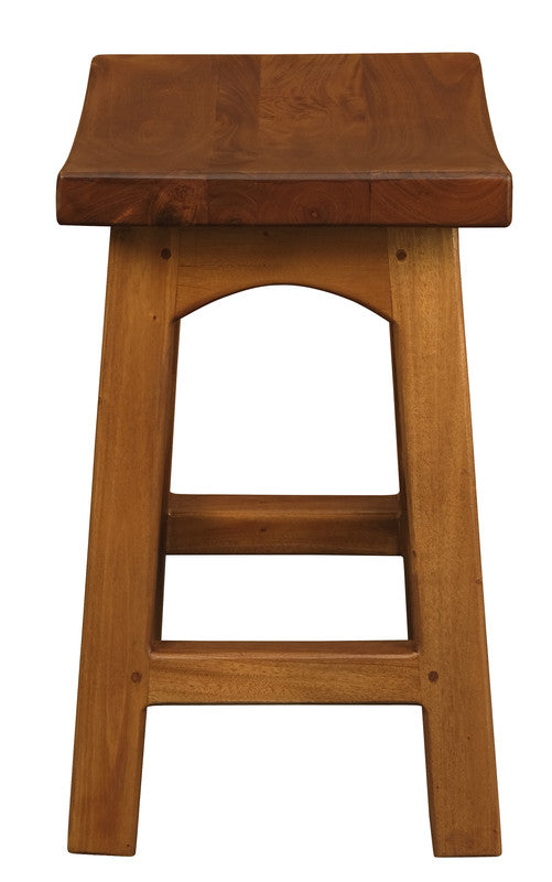 Tokyo Wooden Bar Stool – Light Pecan, 48 cm High