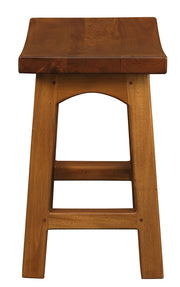 Tokyo Wooden Bar Stool – Light Pecan, 48 cm High