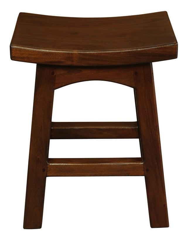 Tokyo Wooden Bar Stool – Mahogany, 48 cm High