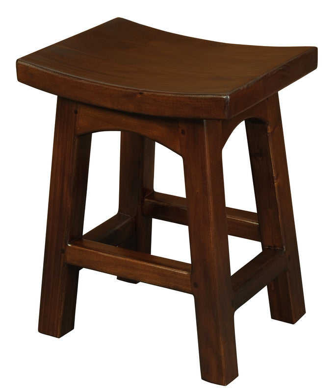 Tokyo Wooden Bar Stool – Mahogany, 48 cm High