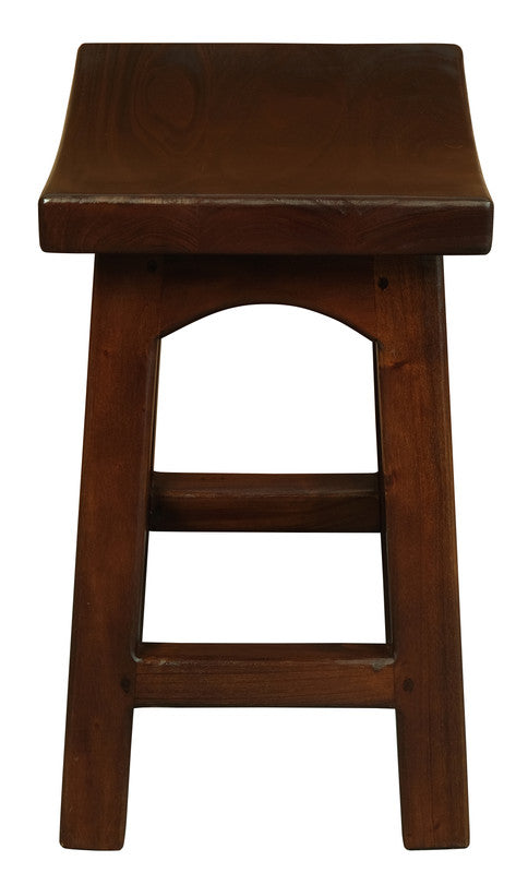 Tokyo Wooden Bar Stool – Mahogany, 48 cm High