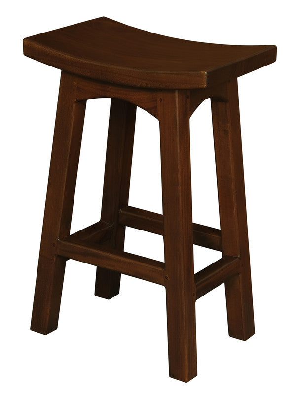 Tokyo Wooden Bar Stool – Mahogany, 67 cm High