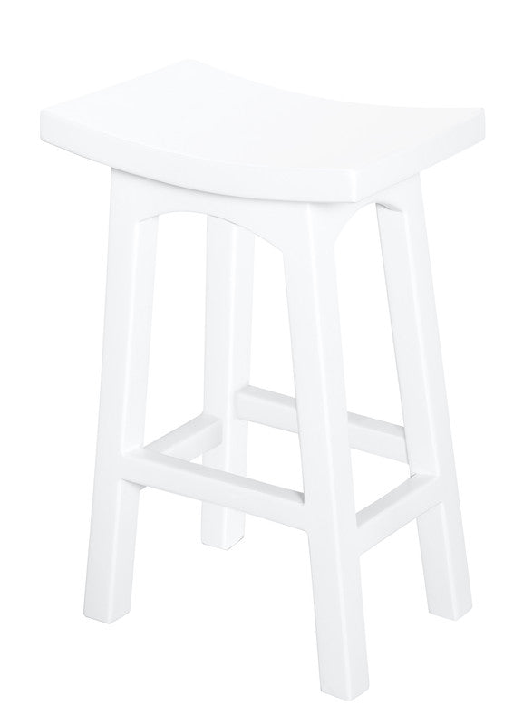 Tokyo Wooden Bar Stool – White, 67 cm High
