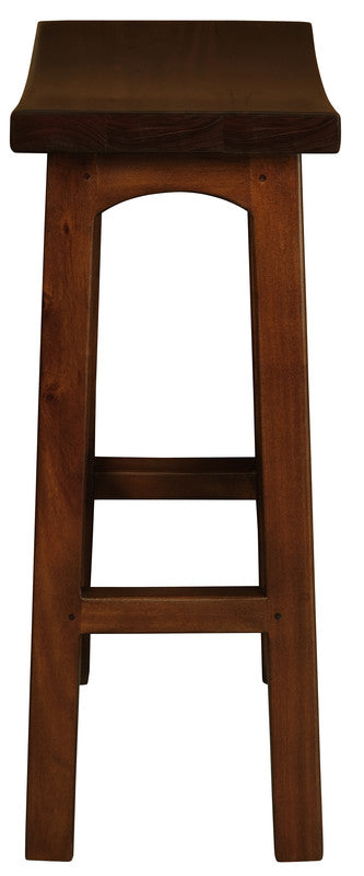 Tokyo Wooden Backless Kitchen Bar Stool – Mahogany