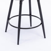 Caspian Fabric Swivel Bar Stool Set of 2 – Dark Grey