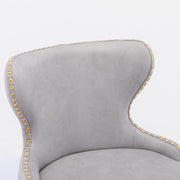 Carson Fabric Swivel Bar Stool Set of 2 – Light Grey