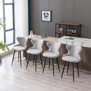Carson Fabric Swivel Bar Stool Set of 2 – Light Grey