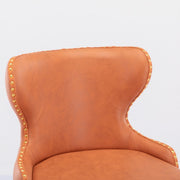 Celeste Fabric Swivel Bar Stool Set of 2 – Orange