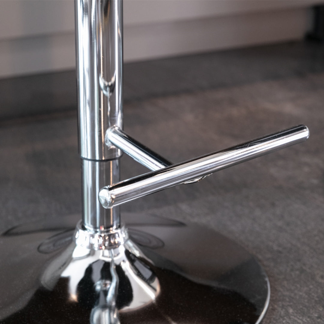 Calista Velvet Gas-Lift Swivel Bar Stool Set of 2 – Black