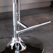Calista Velvet Gas-Lift Swivel Bar Stool Set of 2 – Black