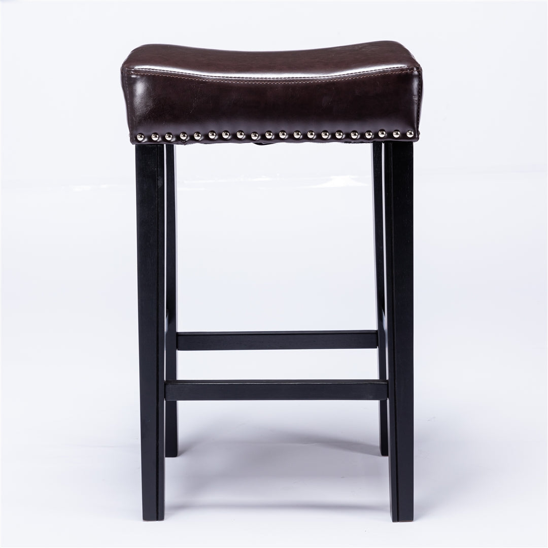 Cambridge Adjustable Backless Kitchen Bar Stool Set of 2 – Brown
