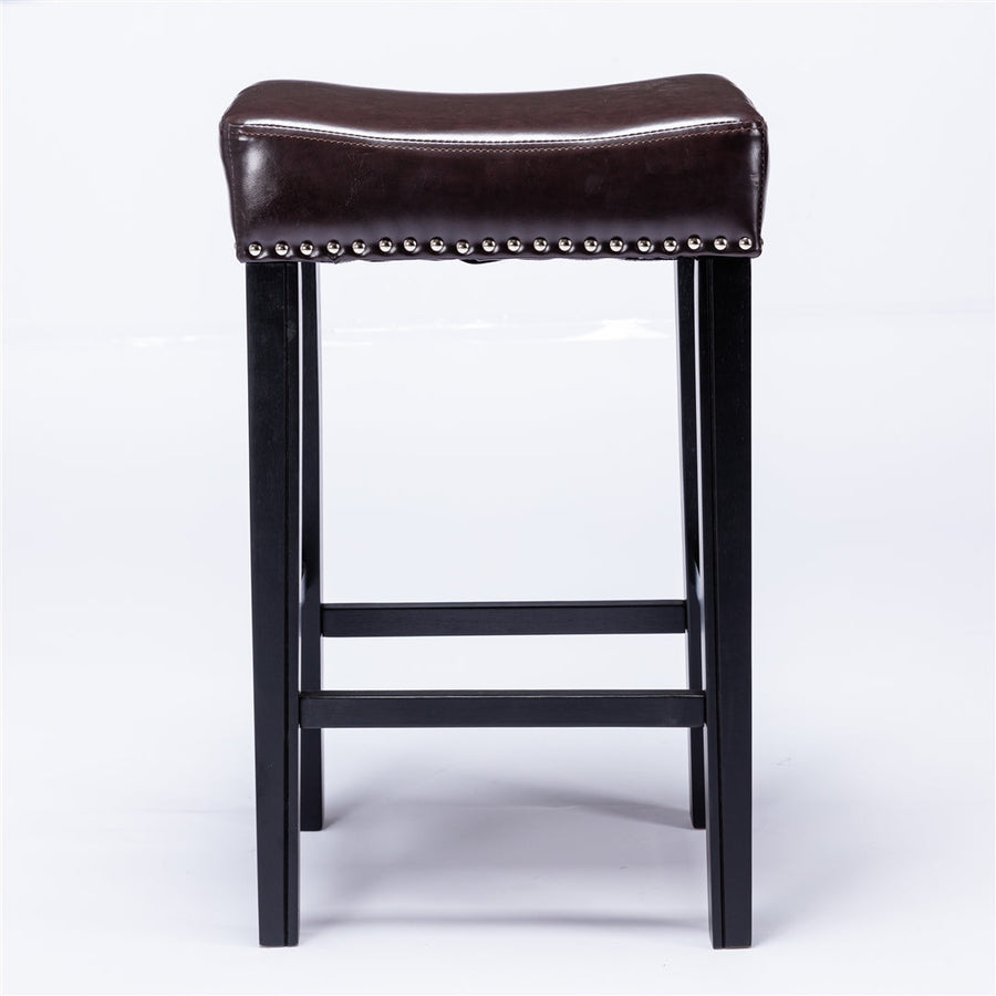 Cambridge Adjustable Backless Kitchen Bar Stool Set of 2 – Brown