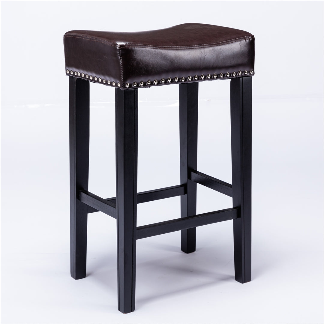 Cambridge Adjustable Backless Kitchen Bar Stool Set of 2 – Brown