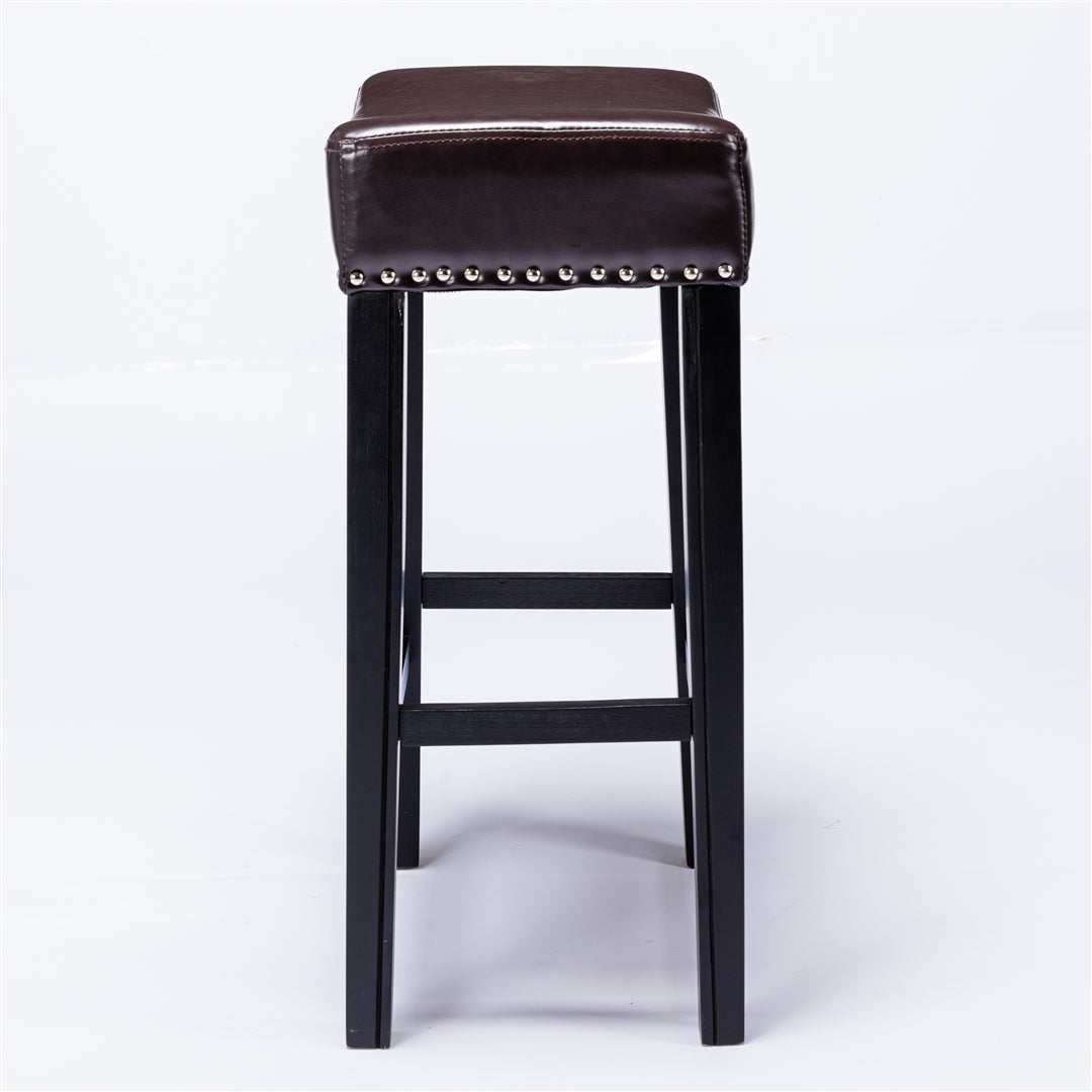 Cambridge Adjustable Backless Kitchen Bar Stool Set of 2 – Brown
