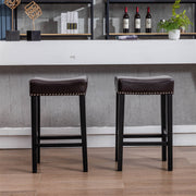 Cambridge Adjustable Backless Kitchen Bar Stool Set of 2 – Brown