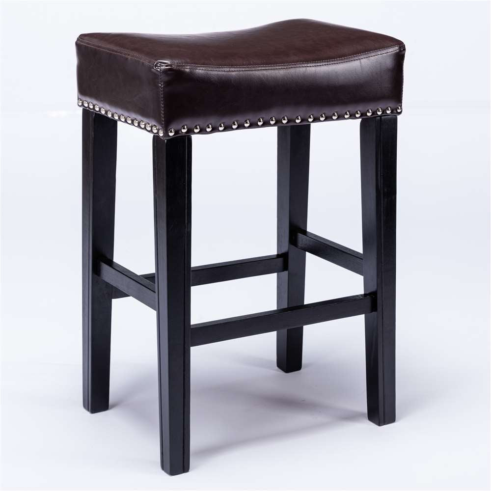Cambridge Adjustable Backless Kitchen Bar Stool Set of 2 – Brown
