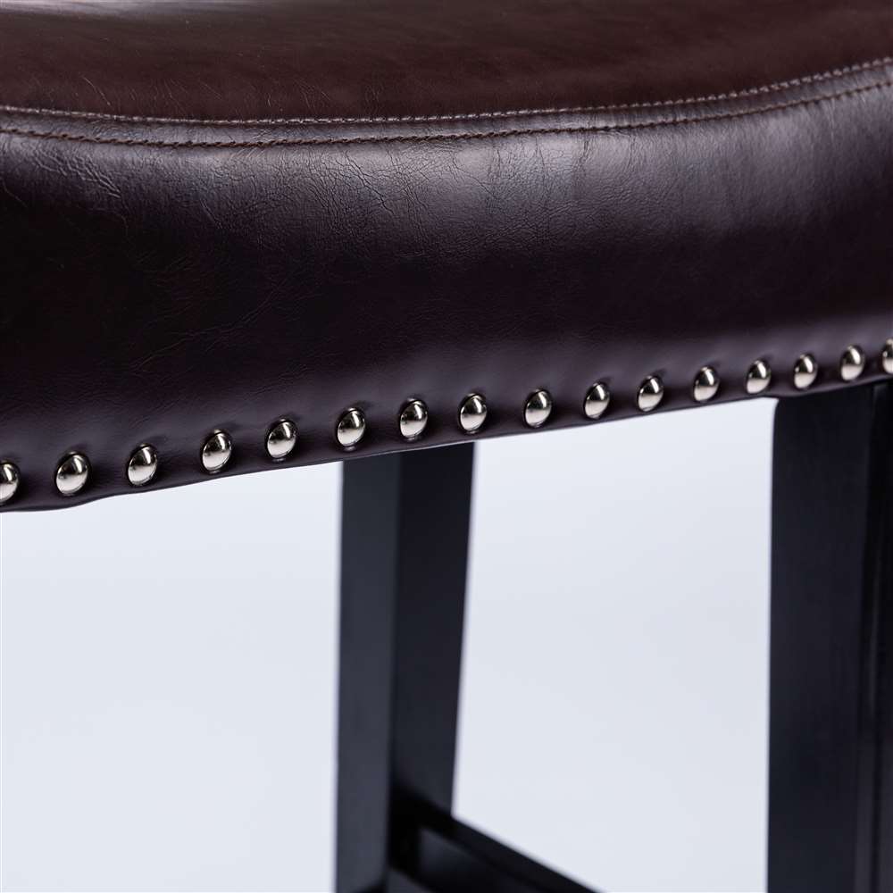 Cambridge Adjustable Backless Kitchen Bar Stool Set of 2 – Brown