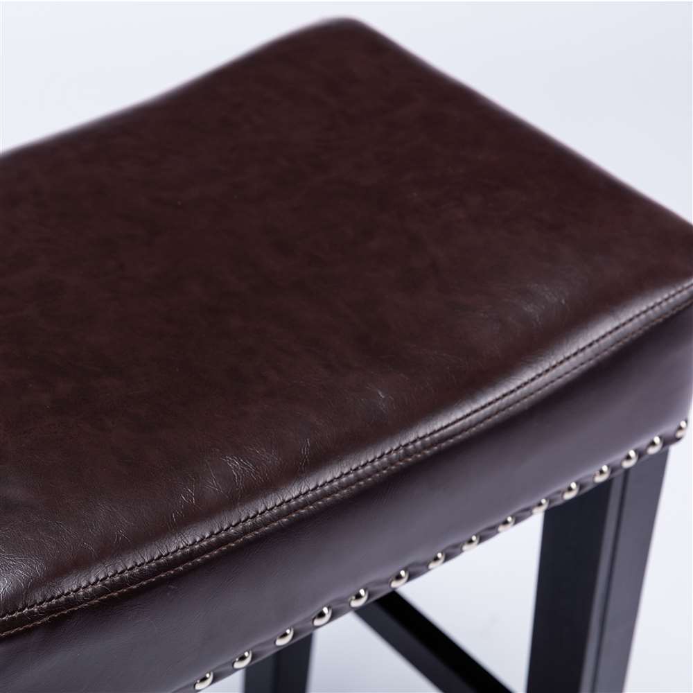 Cambridge Adjustable Backless Kitchen Bar Stool Set of 2 – Brown