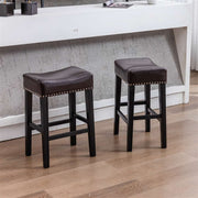 Cambridge Adjustable Backless Kitchen Bar Stool Set of 2 – Brown