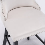 Each Velvet Bar Stool Set of 2 – Beige