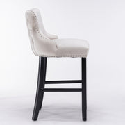 Each Velvet Bar Stool Set of 2 – Beige