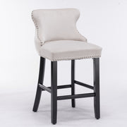 Each Velvet Bar Stool Set of 2 – Beige