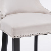 Each Velvet Bar Stool Set of 2 – Beige