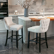 Each Velvet Bar Stool Set of 2 – Beige