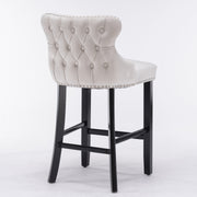 Each Velvet Bar Stool Set of 2 – Beige
